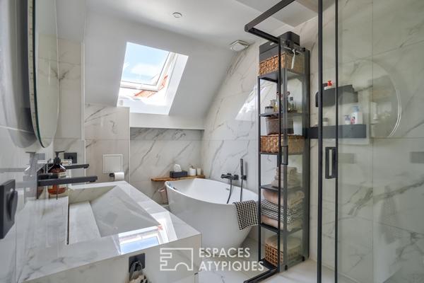 Loft rénové en dernier étage