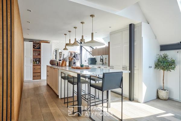 Loft rénové en dernier étage