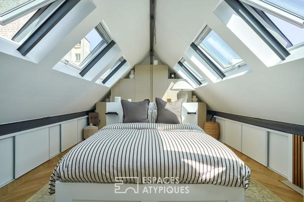 Loft rénové en dernier étage