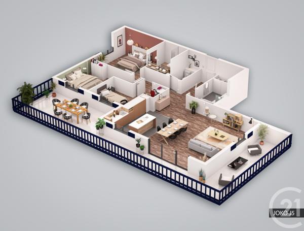 Appartement F3 à vendre  3 pièces - 69,95 m2 BIDART - 64