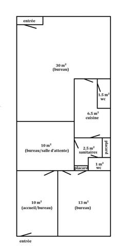 Location bureaux 75 m² Saint-André-sur-Orne