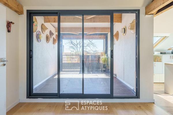 Loft sous les toits et sa terrasse privative quartier Saint-Pierre