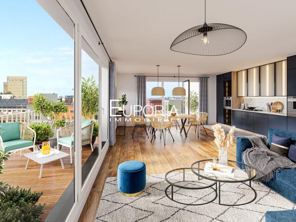 Appartement T3 59m2  Paris 13 - Vue Sur Paris