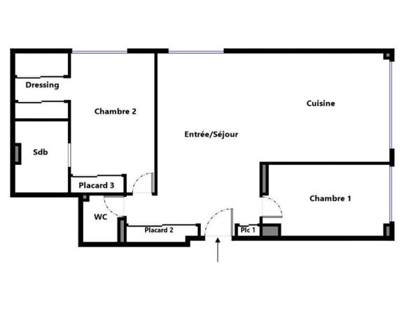 Appartement à vendre 3 pièces 68 m² Garches