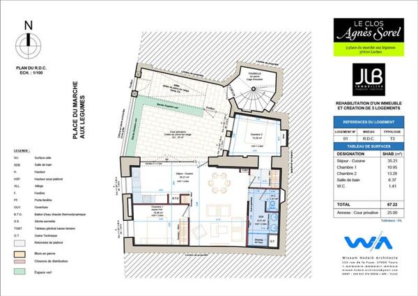 Appartement à vendre |  Loches |  4 pièces | 67 m²