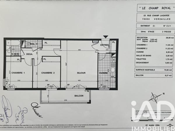 Appartement à vendre 3 pièces 71 m² Versailles