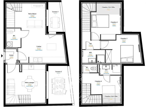 Lyon 6ème, Appartement 3 Chambres -  86 m² à vendre