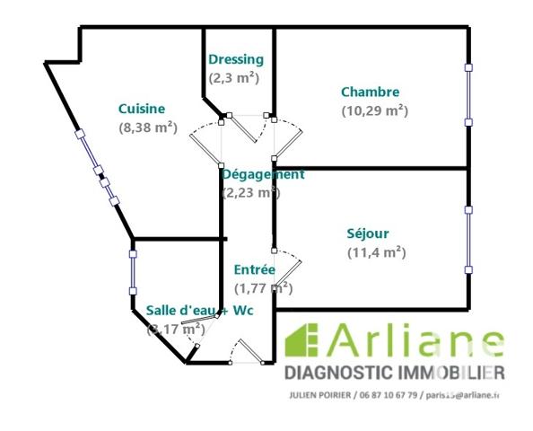 Appartement à vendre 2 pièces 40 m² Issy-les-Moulineaux