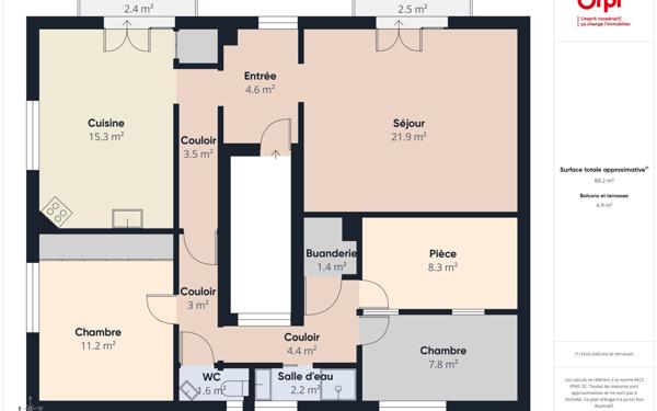 Appartement à vendre    4 pièces • 90,34 m2 Montmélian