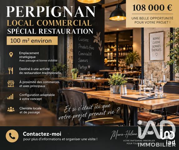 Restaurant à vendre 100 m² Perpignan