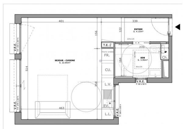 PARIS 15 CENTRE. STUDIO / PRESTATIONS DE STANDING.