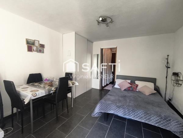 Studio cabine avec terrasse et emplacement véhicule