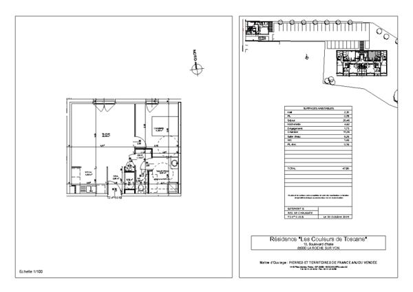 Appartement T2 Z.A.D., Z.I. Nord - 48.16 m2  108 000 Euros