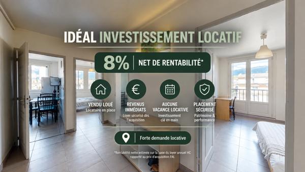 Appartement 4 pièces de 67 m2 - Grenoble