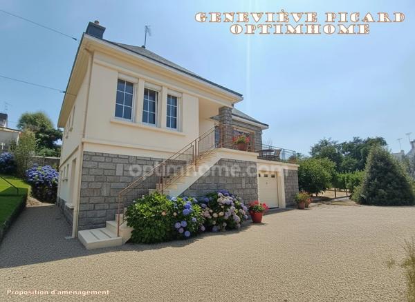 Centre-ville de Pontivy – Maison de 4 pièces avec sous-sol sur 1 500 m² de jardin paysagé en zone UB : un potentiel rare qui fait la différence !
