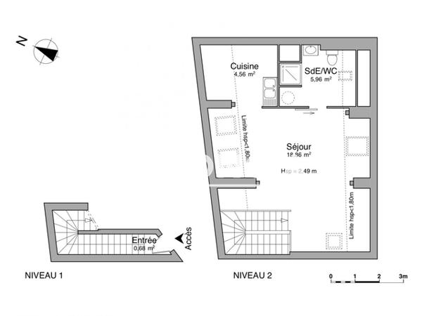 Location Studio 30.06 m² - 1 RUE MARCHANT Metz 57000