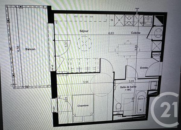 Appartement T2 à vendre  2 pièces - 40,68 m2 GUJAN MESTRAS - 33