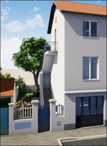 Appartement Lyon 1 pièce(s) 22.59 m² avec terrasse