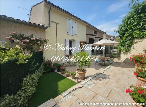 VALENSOLE, MAISON DE VILLAGE de 86 m² avec terrasse, jardinet et combles