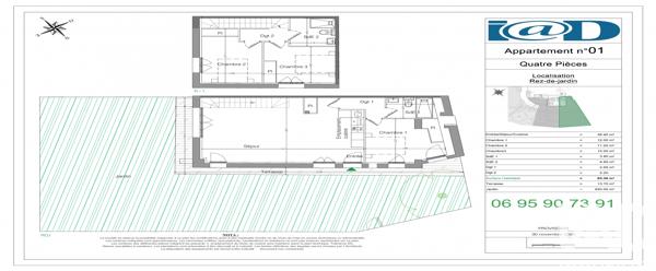 Appartement à vendre 4 pièces 83,3 m² Mouans-Sartoux