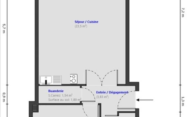 Appartement à vendre    1 pièce • 43,35 m2 Menton
