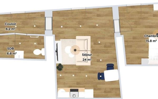 Appartement à vendre    2 pièces • 52,80 m2 Lodève