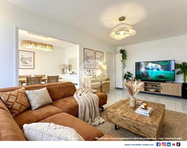 Chalon-sur-Saône (71100) Appartement T5 | 84 m² | 3 ch | 2 Balcons