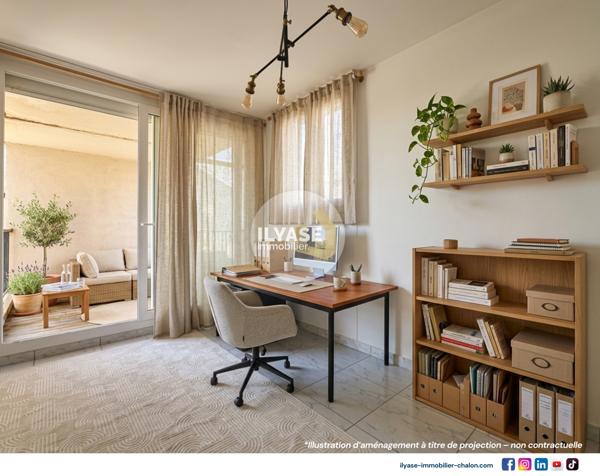 Chalon-sur-Saône (71100) Appartement T5 | 84 m² | 3 ch | 2 Balcons