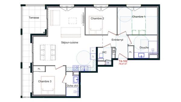 Appartement à vendre 4 pièces 79 m² Lyon 5