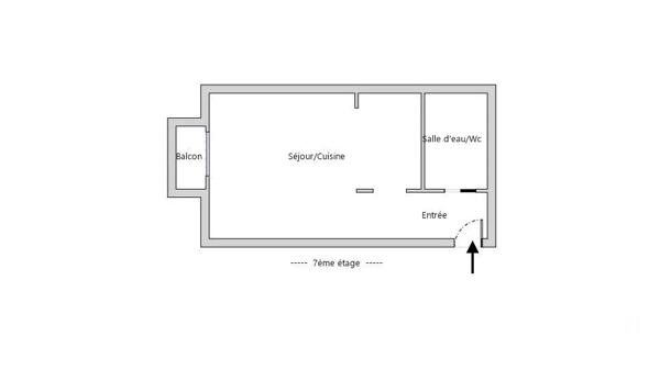 Appartement Studio à vendre  1 pièce - 19,92 m 2   PARIS  - 75020