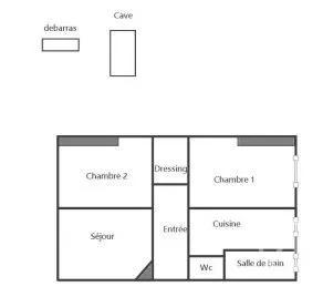 Appartement F3 à vendre  3 pièces - 53,06 m 2   PARIS  - 75012