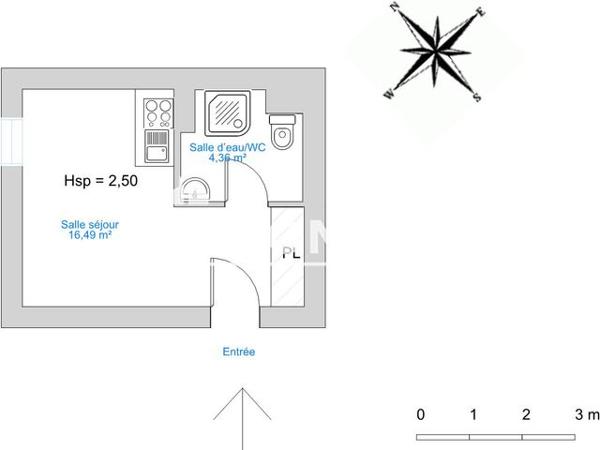 Location Studio 20.85 m² - 28 BIS RUE DE TERRE ROUGE Besancon 25000