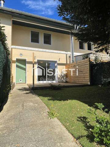 Maison mitoyenne à étage de 71 m²  2 chambres + Bureau  avec jardin et  garage