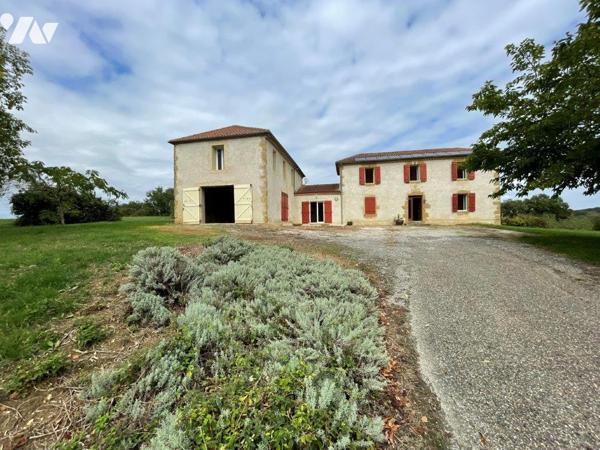 MIRANDE à 10min, au sud d'Auch, au calme en position dominante Gasconne et dépendance sur 3000m².