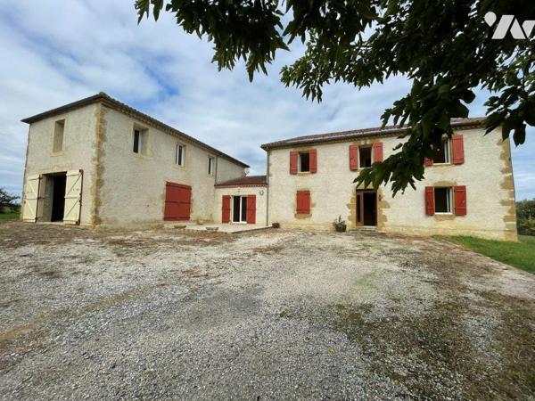 MIRANDE à 10min, au sud d'Auch, au calme en position dominante Gasconne et dépendance sur 3000m².
