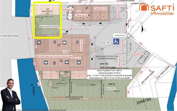Superbe appartement de 3 pièces avec jardin, garage double et 2 places de stationnements !