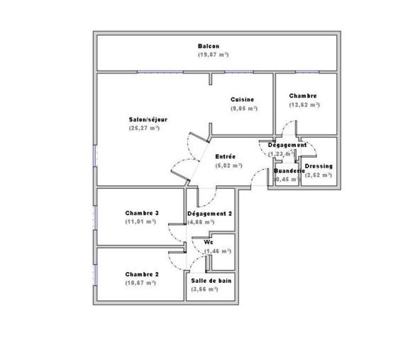Appartement 4 pièces de 89 m² à Sathonay-Camp (69580)