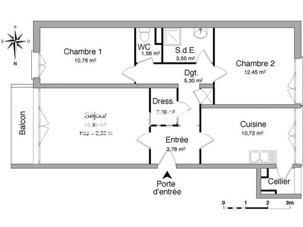Location Appartement 3 pièces 67.13 m² - 9 RUE D'ULM La Roche Sur Yon 85000