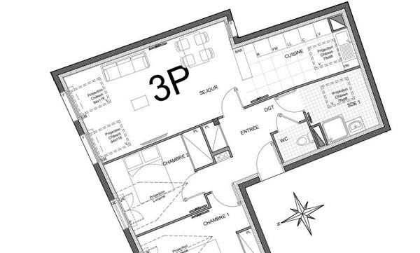 Appartement à vendre 3 pièces 60 m² Trilport