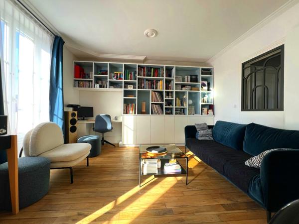 Appartement 3 pièces transformé en Grand Deux Pièces de 45 m² carrez à Télégraphe - PARIS 19ème