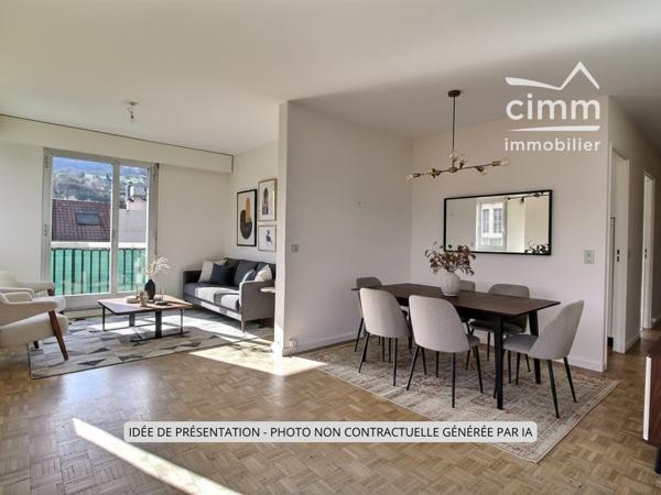 A VENDRE SALLANCHES CENTRE-VILLE (74700) APPARTEMENT 4 PIECES ET PLACE DE PARKING COUVERTE