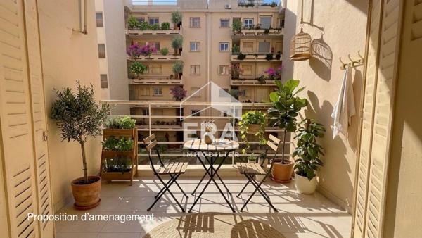A VENDRE - NICE/CALIFORNIE : Appartement 2 pièces 41 m2, balcon