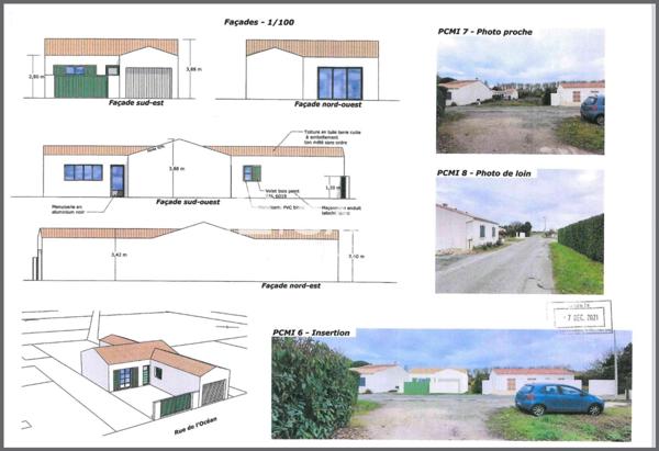 Terrain constructible de337m2 avec permis accepté