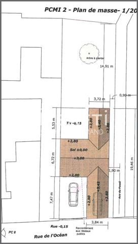 Terrain constructible de337m2 avec permis accepté