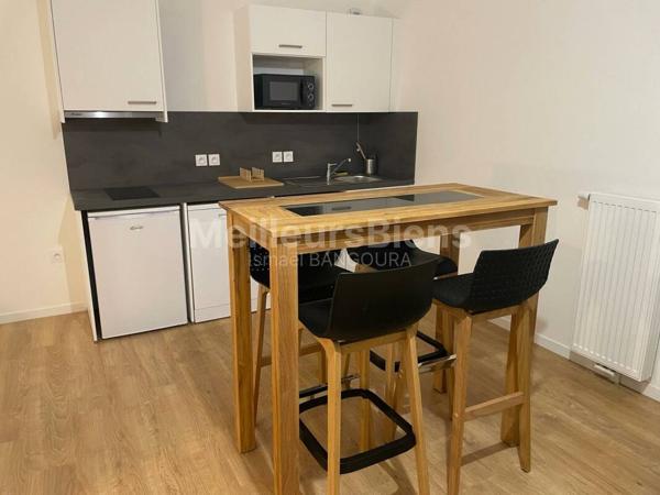 2 pièces neuf loué meublé avec terrasse et parking