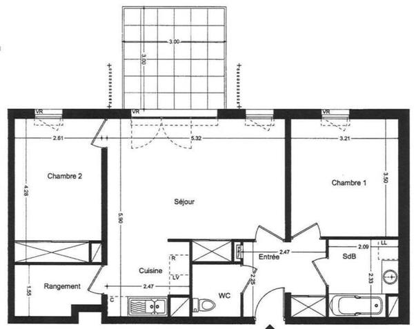 Appartement 3 pièces                                        - 44800 Saint-Herblain - Saint herblain Réf : 12482