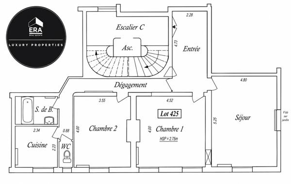 TERNES /COURCELLES - Charmant appartement de 87m2 - 2 chambres - Lumineux & Calme