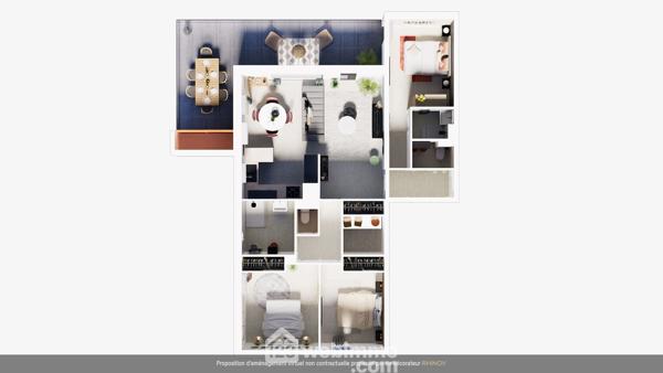 Appartement 87 m² à Marseille 13009