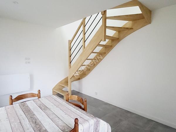 Nantes Bout des Pavés : Location Appartement Meublé T1 bis de 28 m²  avec chambre en duplex.