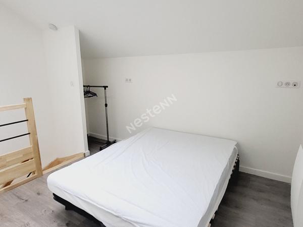 Nantes Bout des Pavés : Location Appartement Meublé T1 bis de 28 m²  avec chambre en duplex.